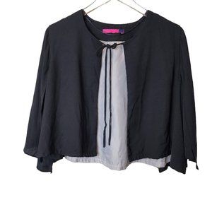 Black Capelet - Open Armpit Bell Sleeve Cardigan Coat